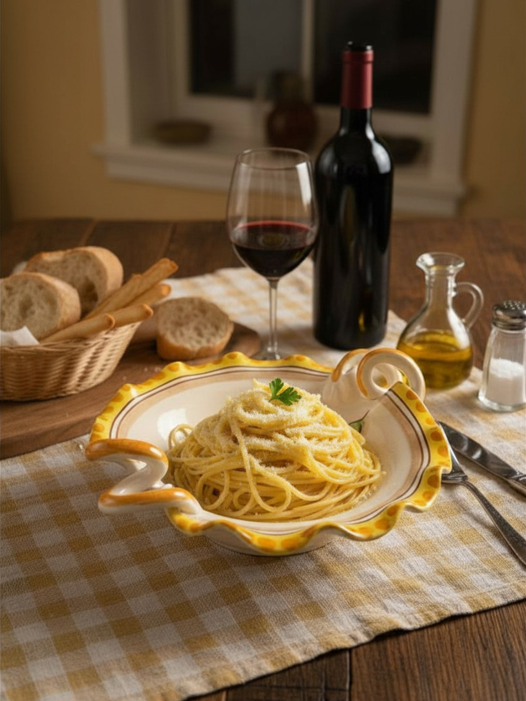 Italian Majolica Pasta Bowl