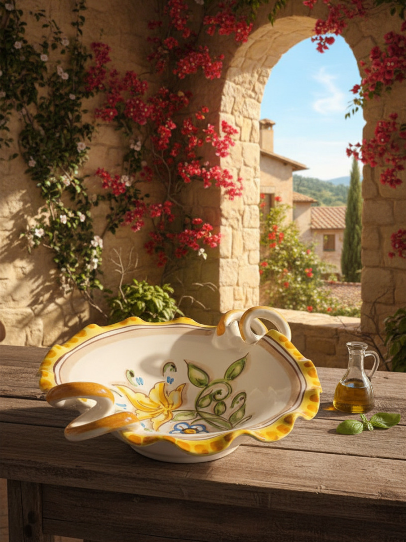 Italian Majolica Pasta Bowl
